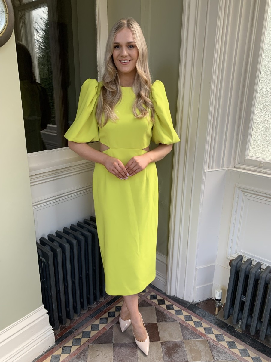 Erre Esse Exquise Acid Green Dress Online