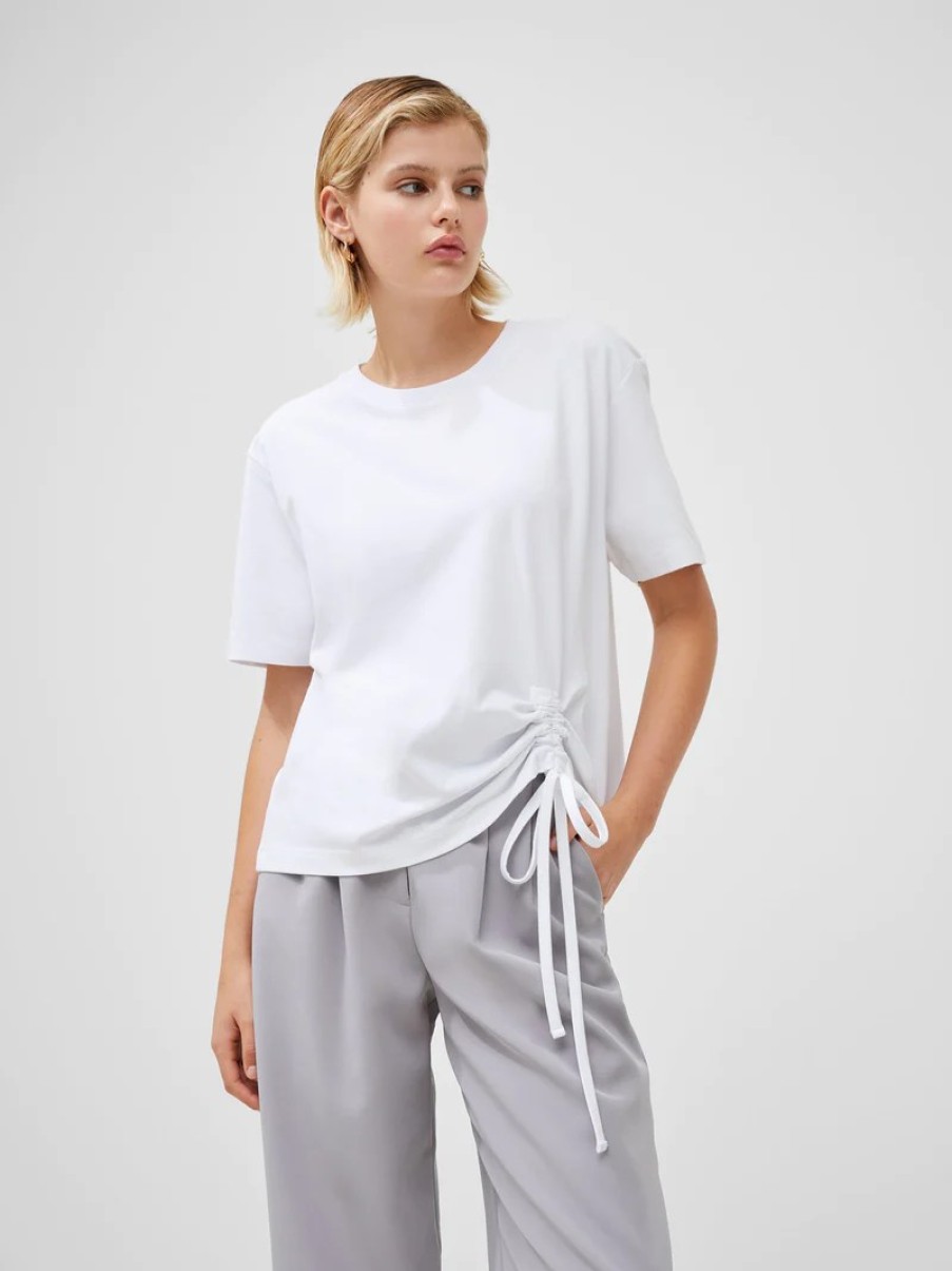 Erre Esse French Connection Rallie Cotton Rouched T-Shirt Online