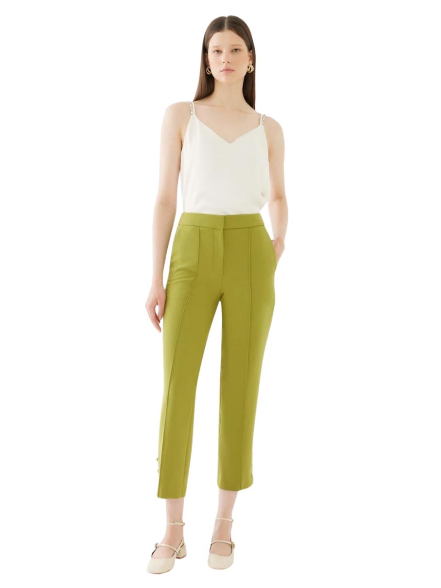 Erre Esse Exquise Green Oil Pants Best