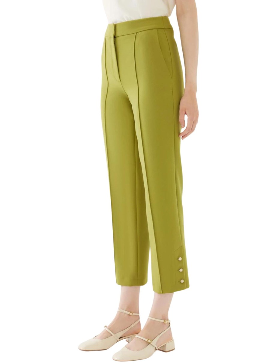 Erre Esse Exquise Green Oil Pants Best