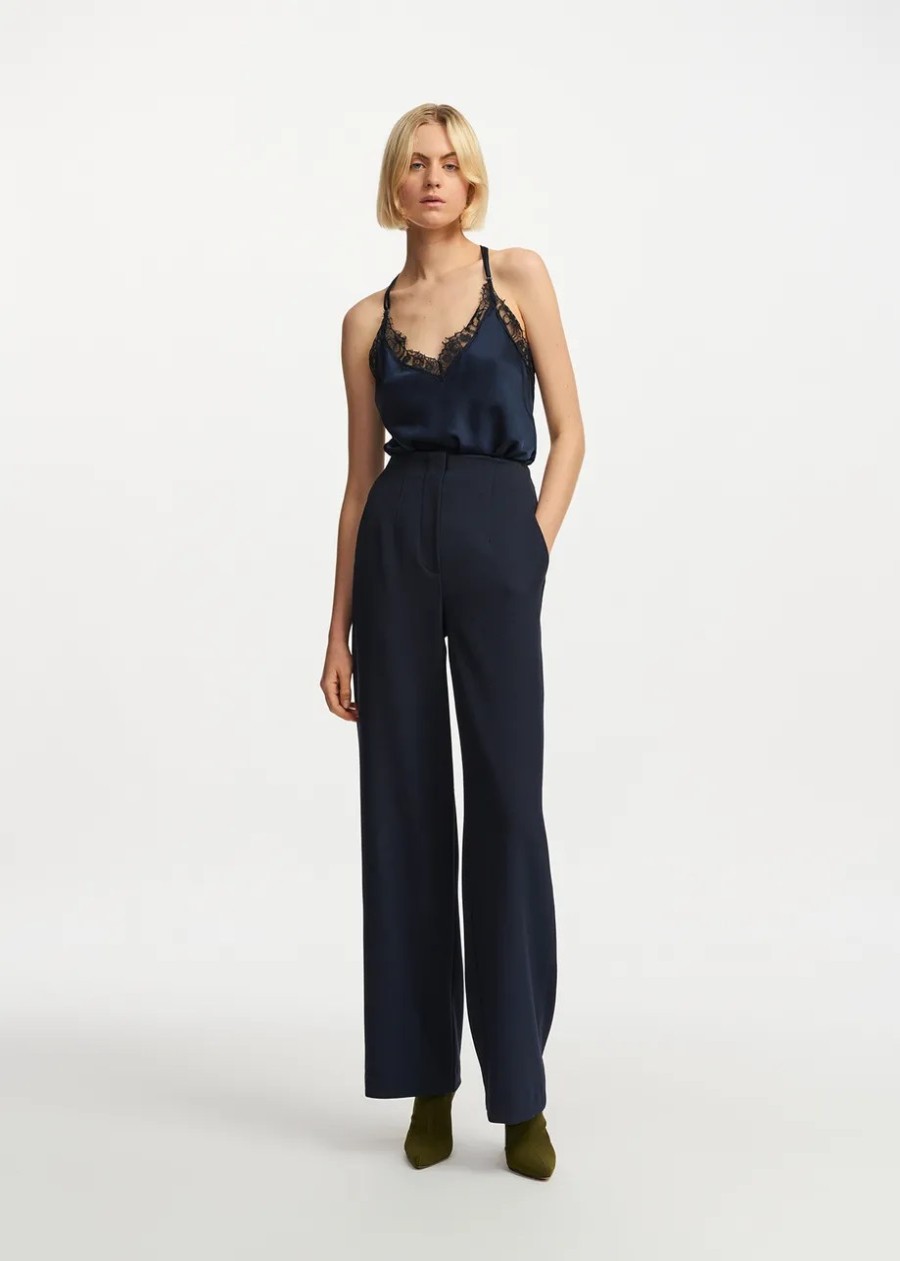 Erre Esse Essentiel Antwerp Fermission Wide Leg Pants Navy Online