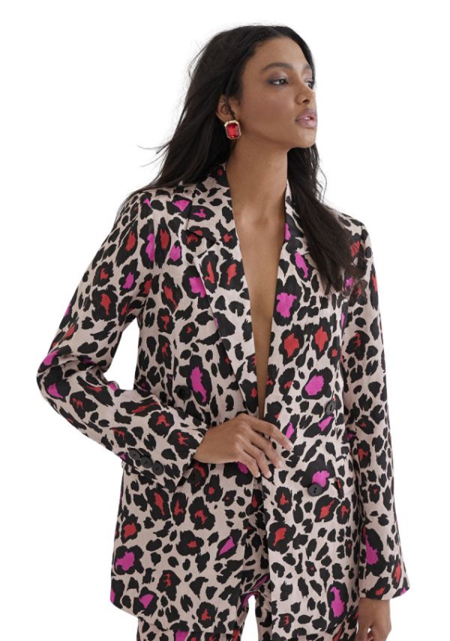 Erre Esse Lola Casademunt Animal Print Blazer Clearance