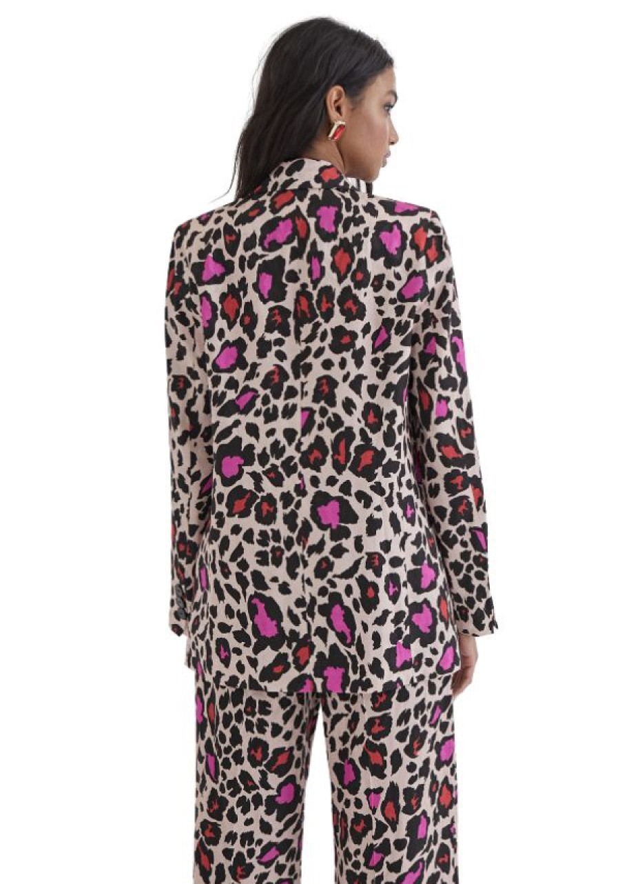 Erre Esse Lola Casademunt Animal Print Blazer Clearance