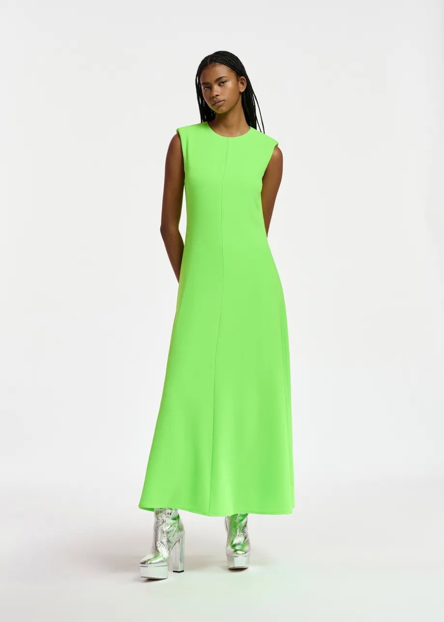 Erre Esse Essentiel Antwerp Falila Maxi Length Dress Green Lizard Online