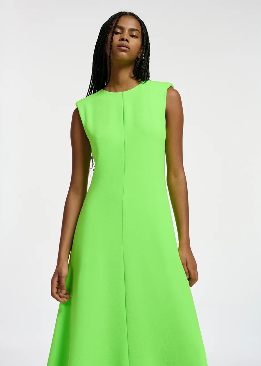 Erre Esse Essentiel Antwerp Falila Maxi Length Dress Green Lizard Online