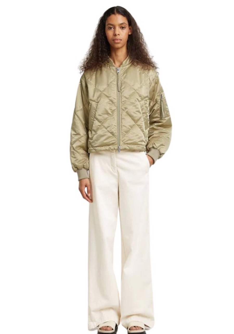 Erre Esse Beaumont Gwenn Bomber Jacket Golden Wholesale