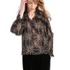 Erre Esse Molly Bracken Graphic Blouse With Shirred Collar Clearance