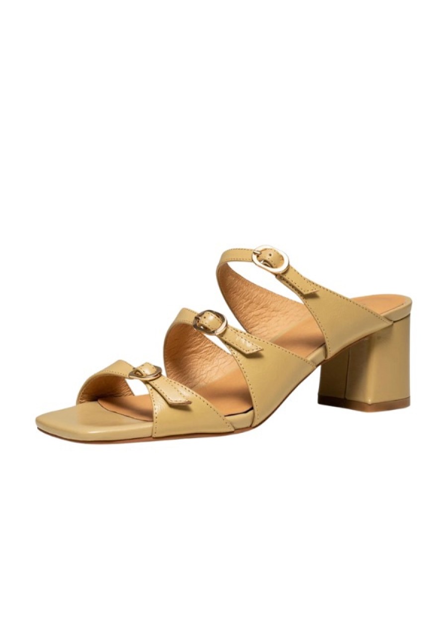 Erre Esse Shoe The Bear Hanna Buckle Mule Suede In Beige Best