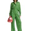 Erre Esse Essentiel Antwerp Entry Sequin Pants Green Key Clearance