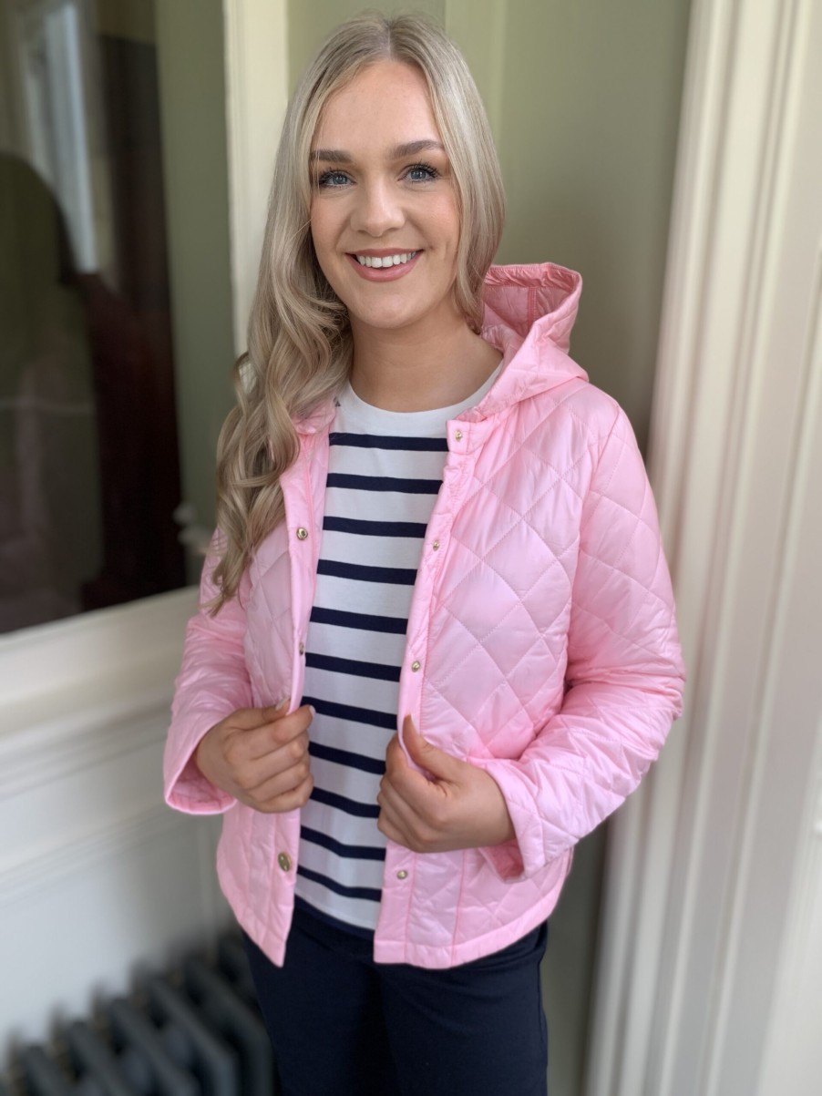 Erre Esse Emme Ghiera Pink Quilted Padded Jacket Online