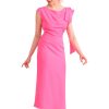 Erre Esse Sisters By Caroline Kilkenny Gianna Shoulder Tie Midi Dress In Pink Best