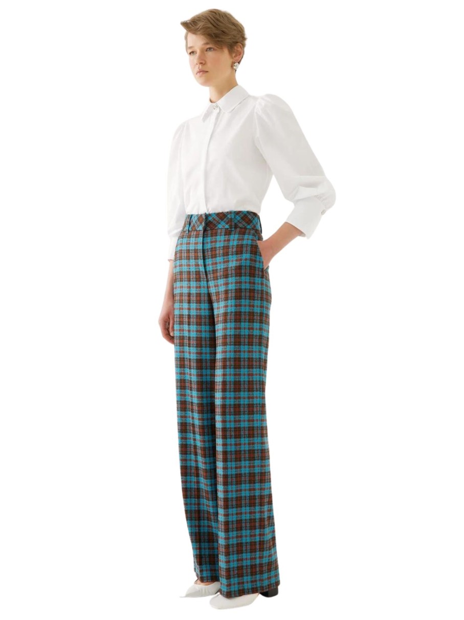 Erre Esse Exquise Multicoloured Plaid Pants Clearance