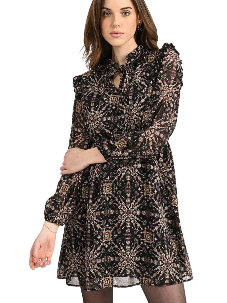 Erre Esse Molly Bracken Printed Dress With Puff Sleeve Best