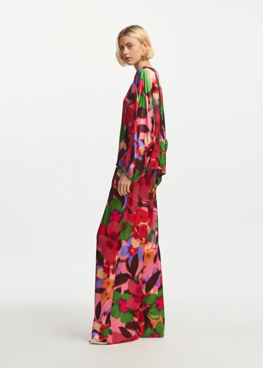 Erre Esse Essentiel Antwerp Ficus Multicolor Floral Print Wide Leg Pants Online