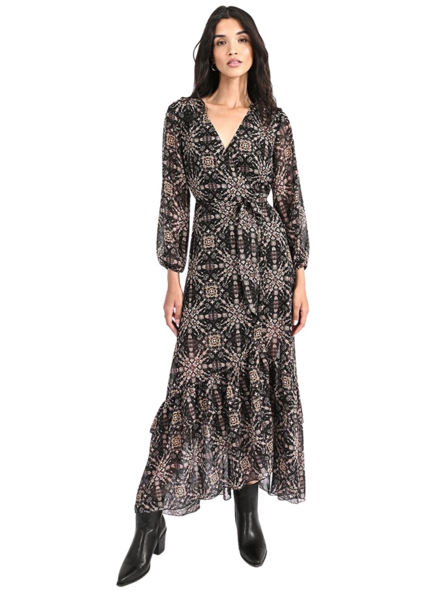 Erre Esse Molly Bracken Printed Wrap Dress Clearance