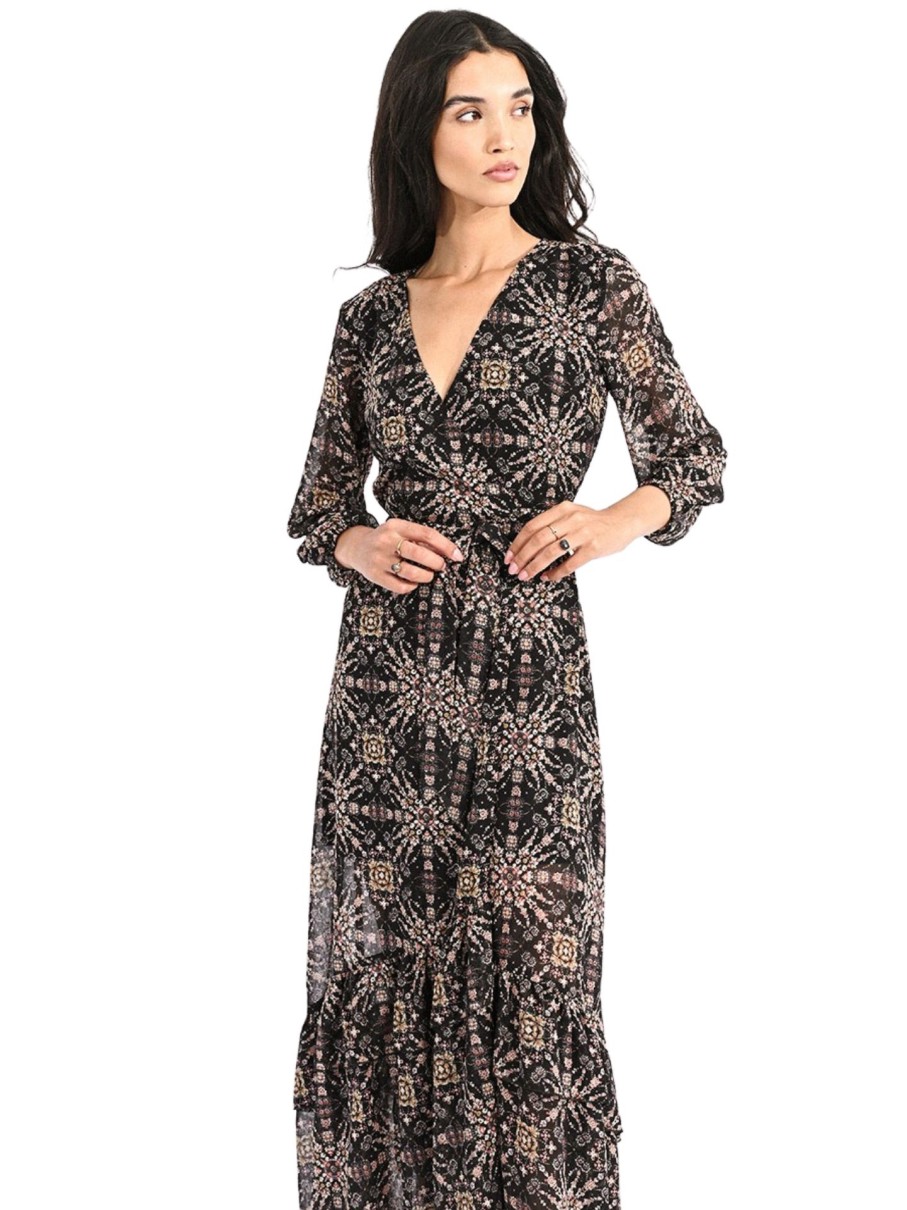 Erre Esse Molly Bracken Printed Wrap Dress Clearance