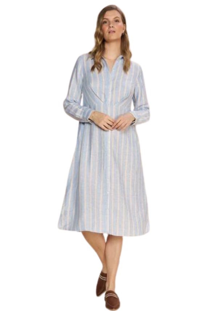 Erre Esse Mos Mosh Korina Striped Linen Dress Hot