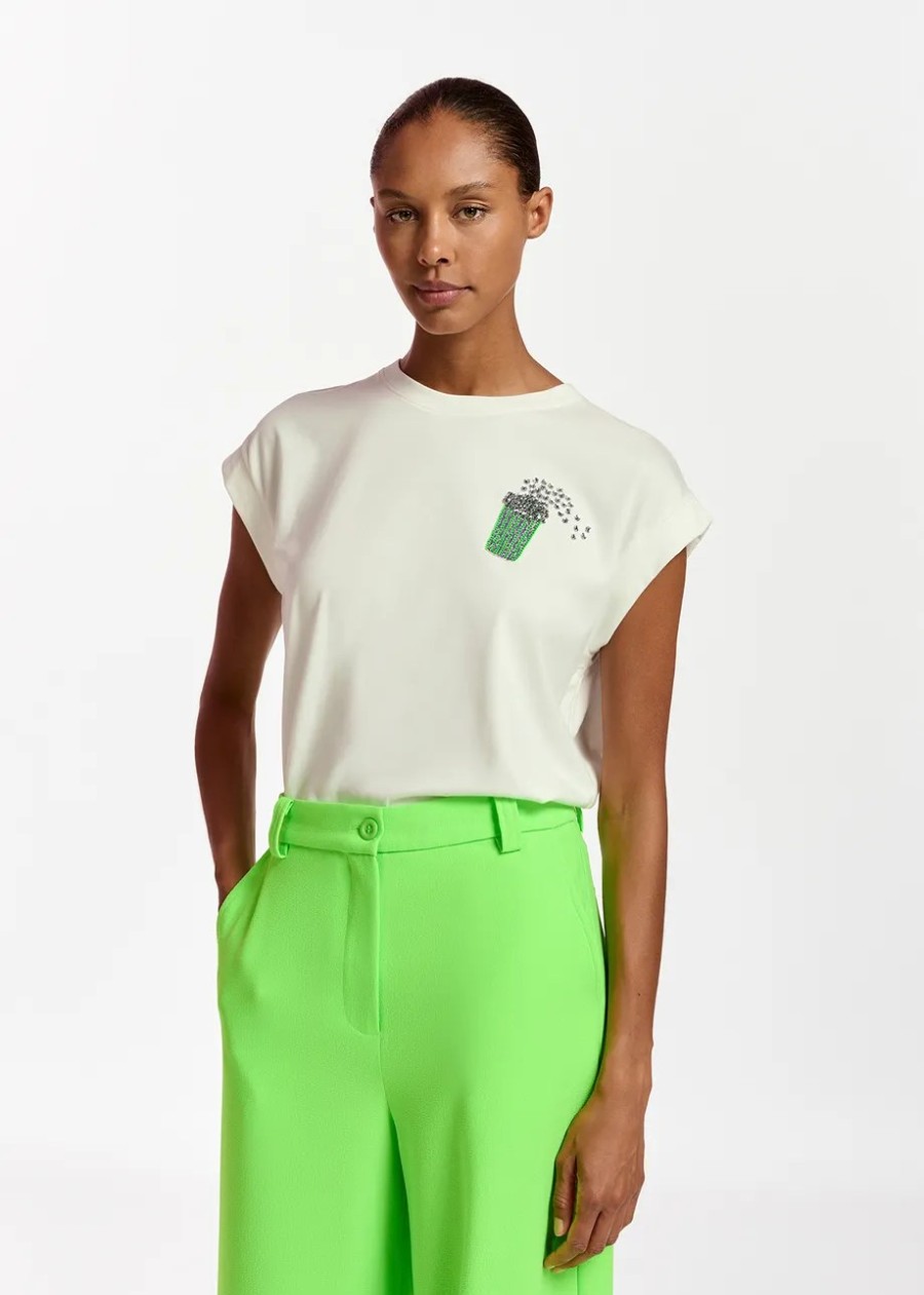 Erre Esse Essentiel Antwerp Faustina Embroidered T-Shirt Online