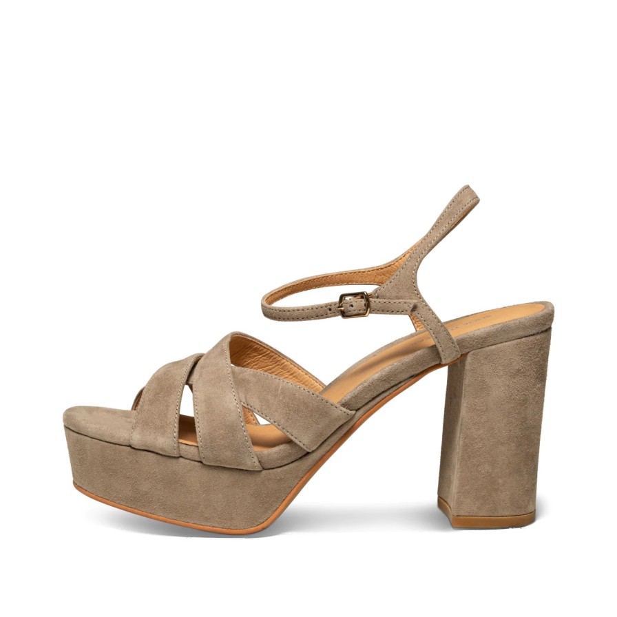 Erre Esse Shoe The Bear Nova Strap Taupe Leather Sandal Hot