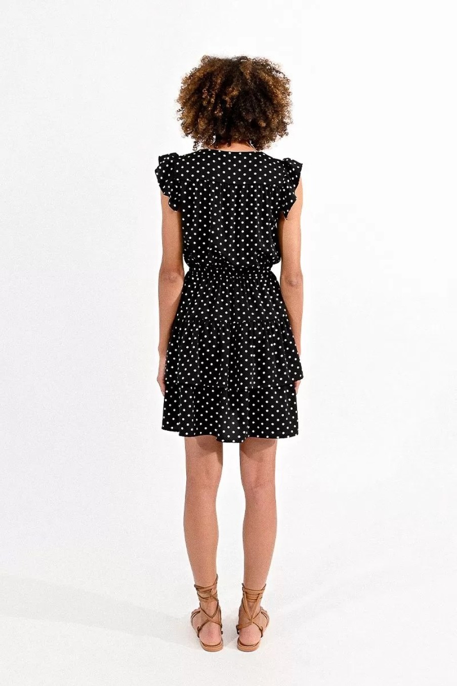 Erre Esse Molly Bracken Black Polka Dot Dress Hot