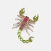 Erre Esse Essentiel Antwerp Flaunt Green, Pink & White Rhinestone Scorpion Brooch Clearance