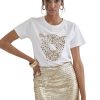 Erre Esse Lola Casademunt Tiger Embroidery T-Shirt Hot