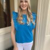 Erre Esse Emme Opera Cornflower Blue T- Shirt Hot