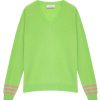 Erre Esse Cocoa Cashmere Dakota Caterpillar Green V-Neck Jumper Hot