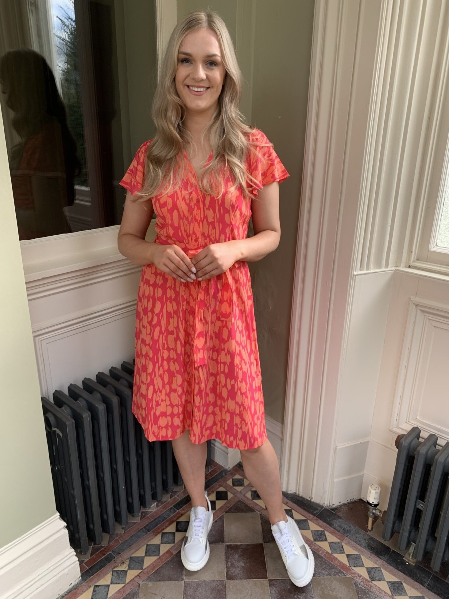 Erre Esse French Connection Islanna Azalea Dress Coral Best