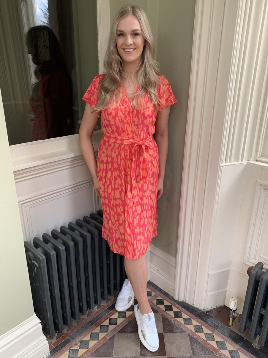 Erre Esse French Connection Islanna Azalea Dress Coral Best