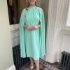 Erre Esse Moskada Mimosa Mint Green Cape Dress Online