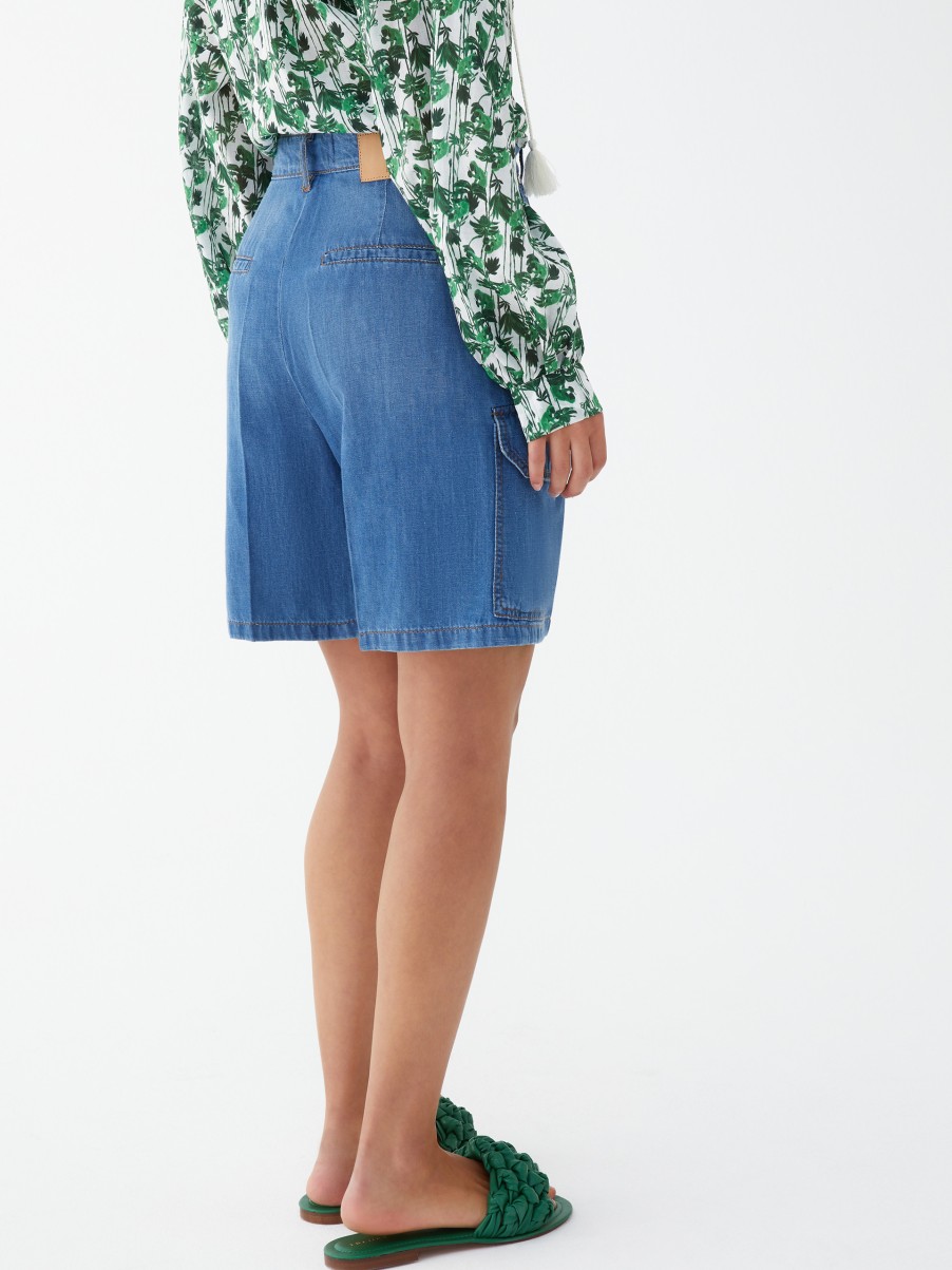 Erre Esse Iblues Kiku Flared Shorts Online