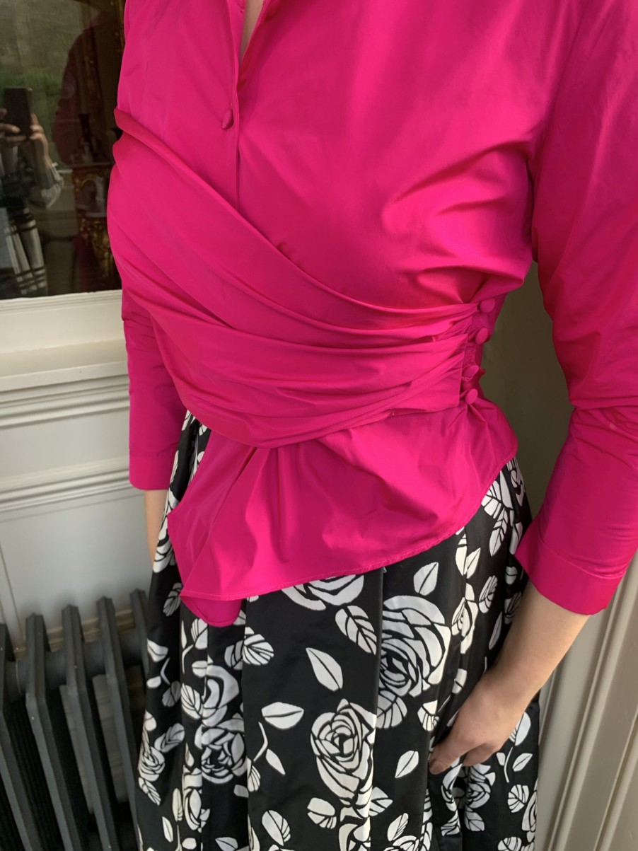 Erre Esse Moskada Mila Rosa Taffeta Blouse Online