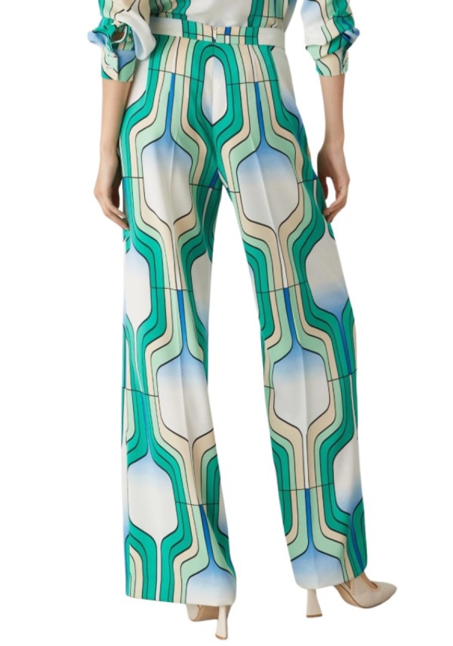 Erre Esse Marella Cifra Patterend Trousers New