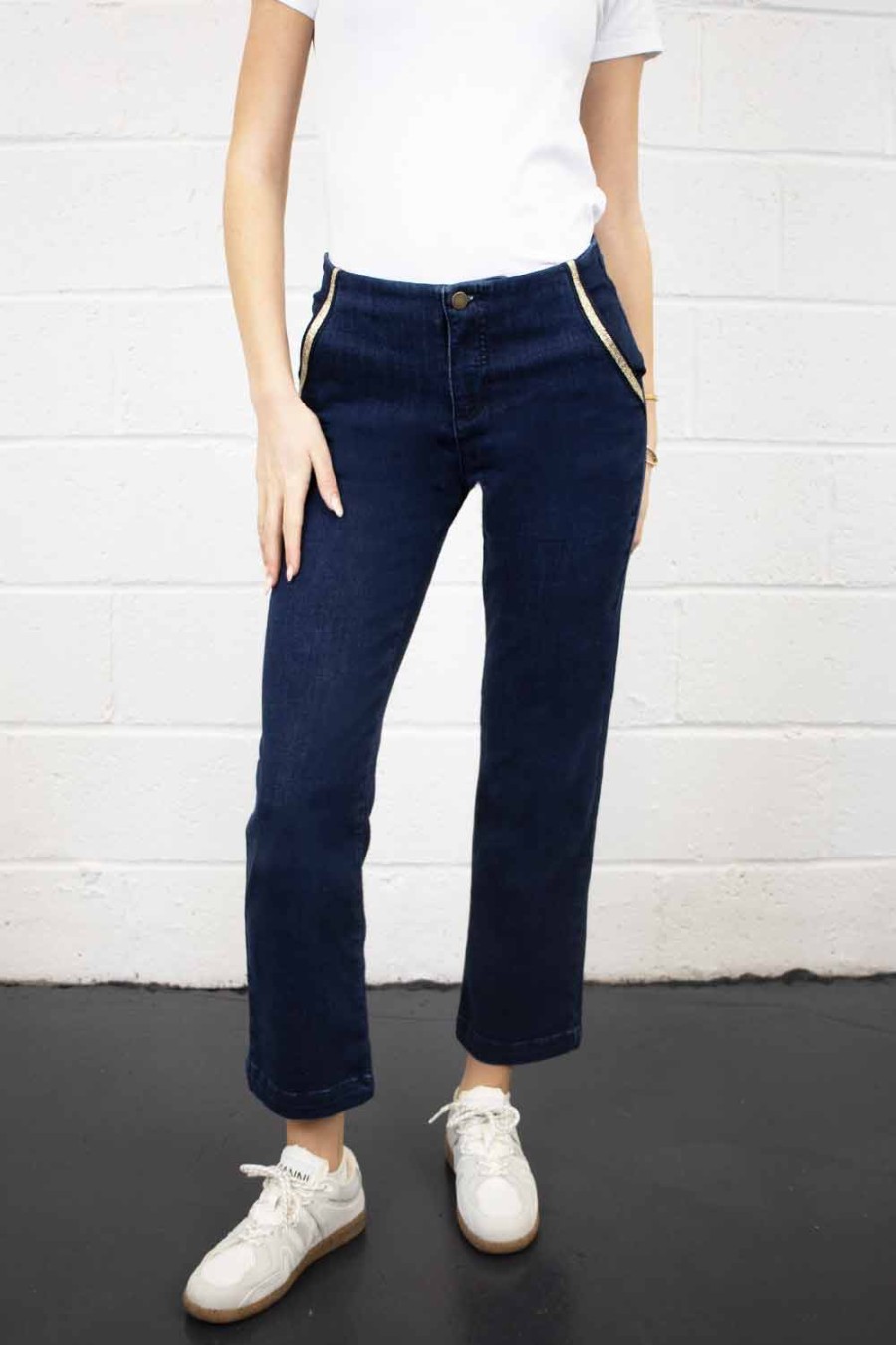 Erre Esse No 2Mor Nala Wide Leg Blue Wash Trousers New