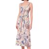 Erre Esse Tara Jarmon Raquelina Blue Floral Printed Poplin Dress Clearance