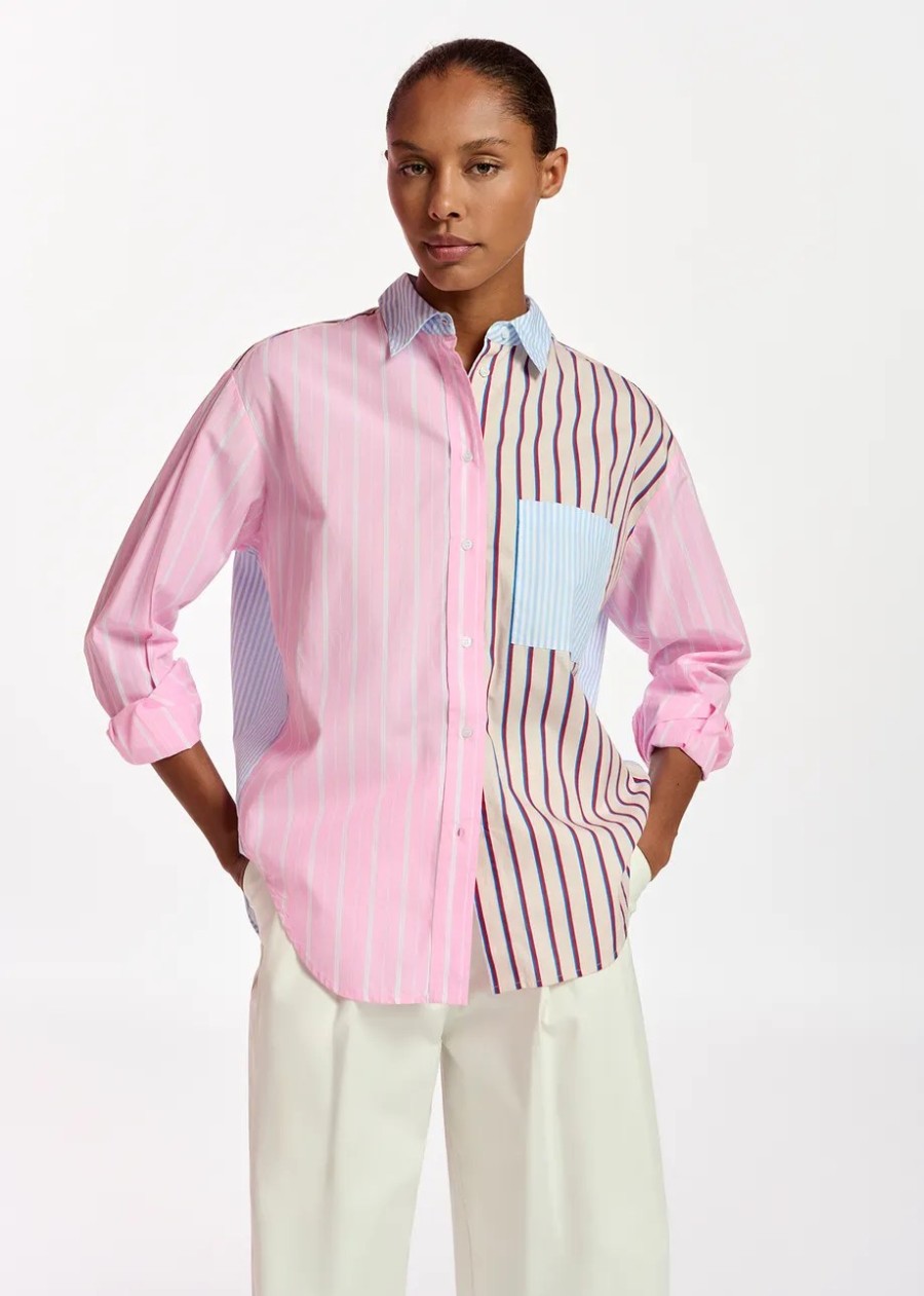 Erre Esse Essentiel Antwerp Familie Patchwork Stripe Shirt Online